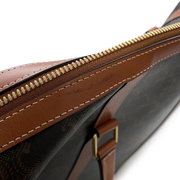 CELINE Triomphe Vertical Travel Bag PVC/Leather Black/Tan 194822 - Picture 11 of 16